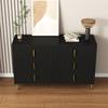 Elegant Sideboard with Modern Design, Chest of Drawers and Lots of Storage Space, Gold Handles