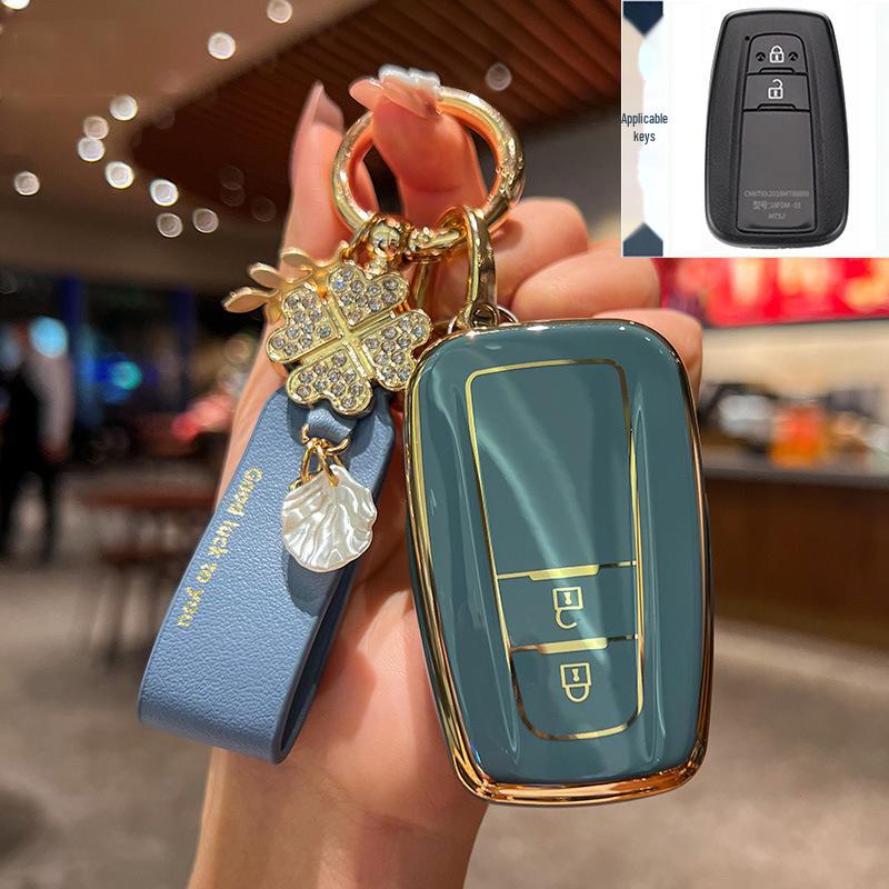 Toyota Key Cover for 23 Models: Highlander, 8th Gen Camry, RAV4, CHR - Dragon Asia Design Car Bag Buckle Shell