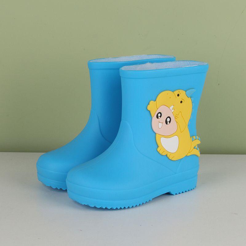 

Children s rain shoes waterproof and non-slip girl baby soft bottom mouth high tube long tube kindergarten water shoes boy velvet children size 25 (inner length 15 cm)