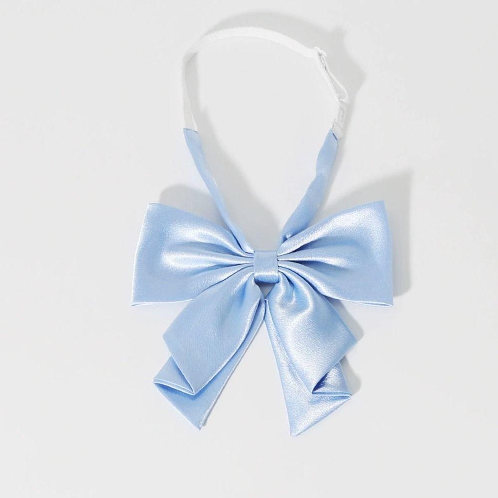Fashion Uniform Sailor Suit Collar Bowknot Oversized Swallowtail Bowknot  For Women College Girls