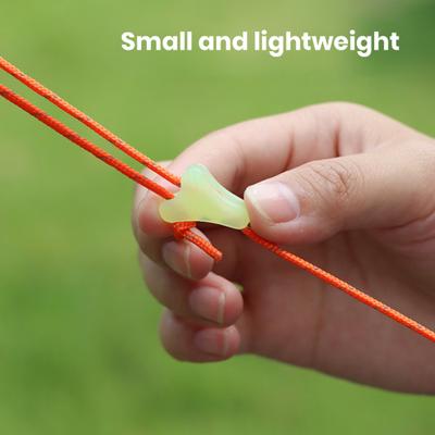 10Pcs Camping Luminous Wind Rope Buckles Glow In The Dark Plastic Triangle Buckles Tent Rope Adjuster Safety Buckle Outdoor Camping Tent Accessories