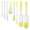 Set of 8 Durable Plastic Scrub Brushes Extra Long Handle Deep Cleaning Kitchen Accessories