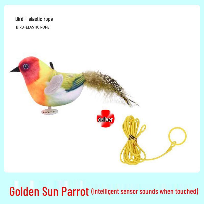 

Small Bird Sounding Touch Cat & Dog Toy - Bite-Resistant, Interactive, Self-Amusement Pet Playmate