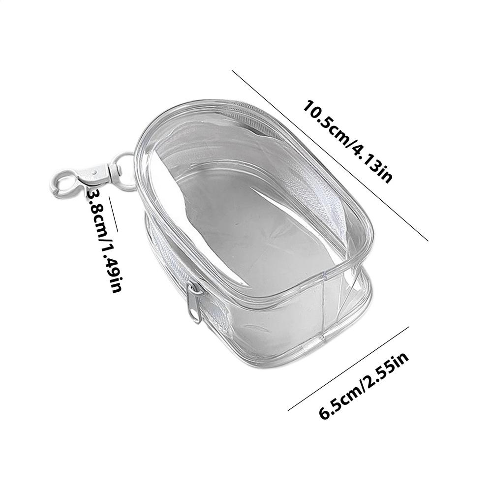 Clear Zipper Storage Bags Charging Cable Bags with Zipper Portable Dust-Proof Storage Bag for Bracelets and Data Cables