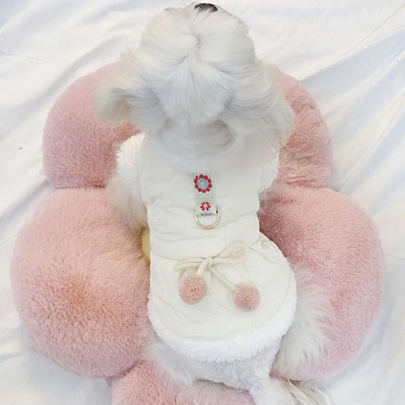 

Pet Dog Winter Clothes Coat Jacket Cat Chihuahua Yorkie Dog Clothing Outfit Garment Pomeranian Shih Tzu Maltese Poodle Costumes XXS белый