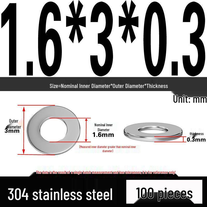 

Thickened 304 Stainless Steel Flat Washer Spacer (M2-M36)