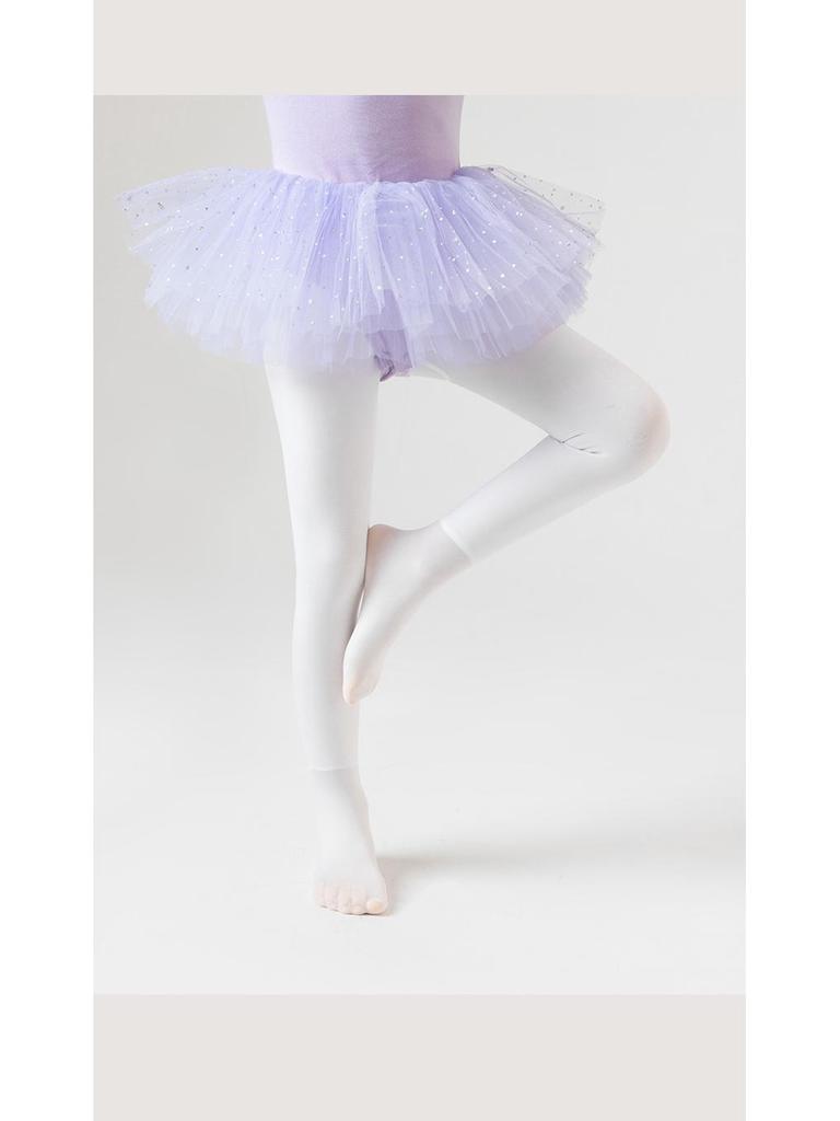 Barnens Vår & Höst Vita Fleece Dansleggings och Strumpor