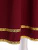 Womens Greek Roman Tunic Dress Square Neck Sleeveless Gold Trim Metallic Shiny Drape Robe Toga Halloween Costume