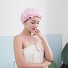 Waterproof Shower Cap Women Hair Cap Hat Supplies Bathroom Double Layer Shower Waterproof Thick Cover Accessories Bathing Hat