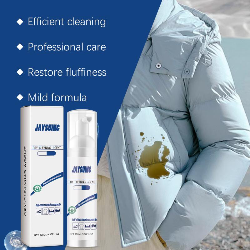 Stain Remover Spray for Clothes and Down Jackets Wash Free Oil Cleaner Fast Acting Decontamination for Home and Travel Use