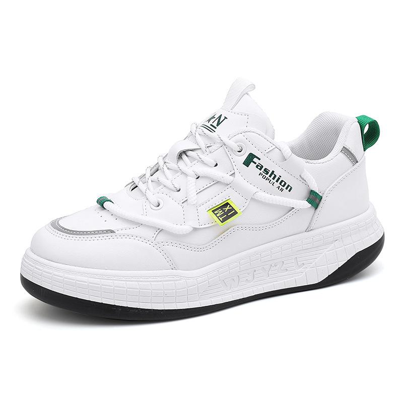 

Студенческая мода низкие кеды с цветовой блокировкой толстая подошва обувь тренд Харадзюку спортивная и повседневная обувь мужские белые кроссовки на шнуровке 44