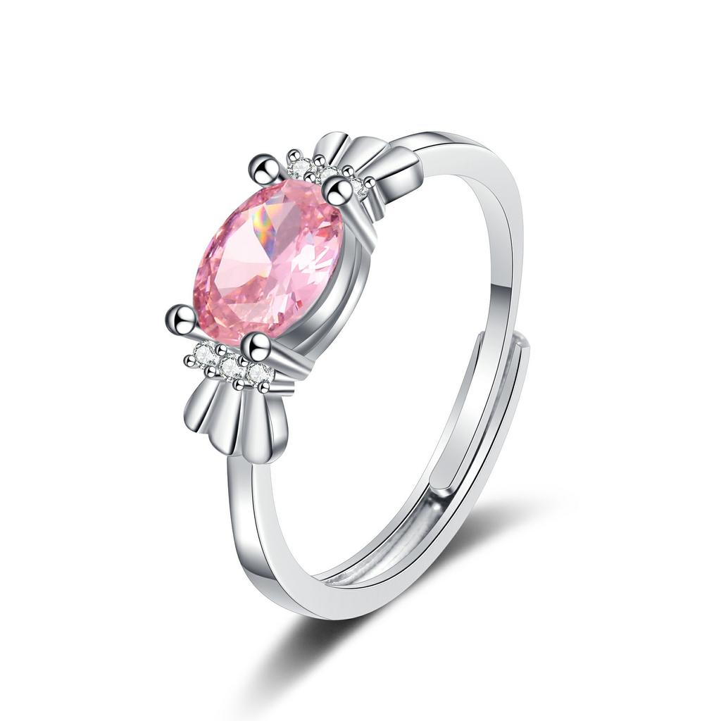 Niche Light Luxury Exquisite Pink Love Ring Fashionable Versatile Personality High Sense Opening Sweet Cool Wind Ring 2026