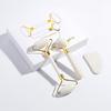 Natural White Marble Face & Eye Massage Stick Roller Set