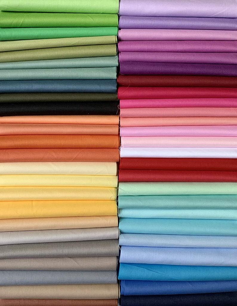 Fabric Solid for Cutting and Cotton 50 30x30cm 50-Piece Set, Colors, Crafts, Cloths, Patchwork, DIY, Fabric, Colors,