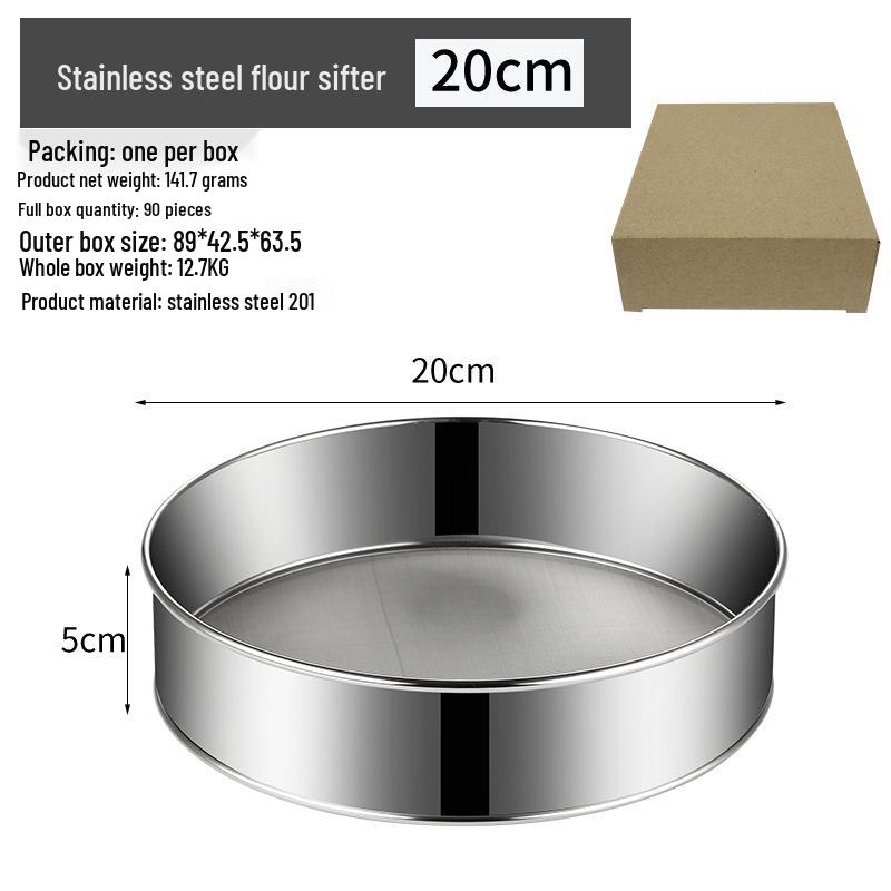 Custom Stainless Steel 60-Mesh Flour Sifter for Baking