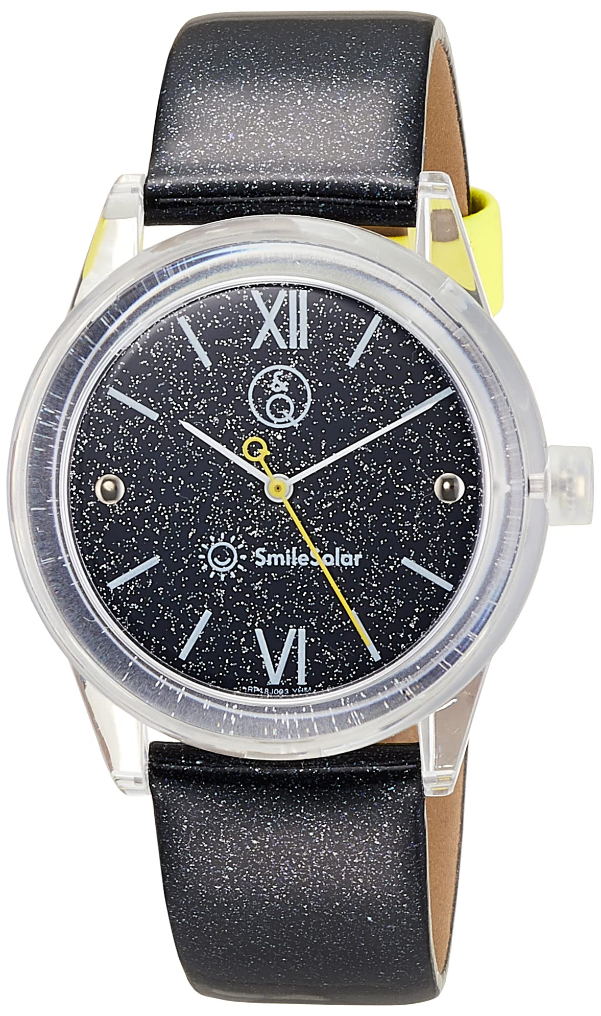 

[Citizen Q&Q] Аналоговые водонепроницаемые наручные часы Smile Solar с кожаным ремешком RP18-003 для женщин, темно-синие