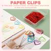 20Pcs Heart Shape Metal Paper Clips Binder Clip Mini Bookmark Book Binding Note Decor Stationery School Office Binding Supplies