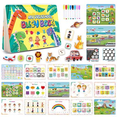 Children's Interactive Educational Quiet Book: Tear, Paste, and Puzzle Activities