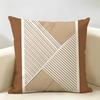 Nordic Abstract Art Cushion Cover Natural Linen Organic Fabric Double-Sided Printing Breathable Perfect For Home Decor