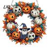 Weihnachtsbaumschmuck Herbstkürbis Sonnenblumenkranz Hängende Dekoration, Acryl Handbemalt Elegantes Feiertagsfensterornament, Thanksgiving Halloween