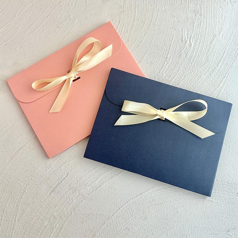 1Pc Silk Scarf Packaging Gift Wrapping Gift Box Practical Packaging Box Minimalist Envelope-style Pearlescent Paper Ribbon
