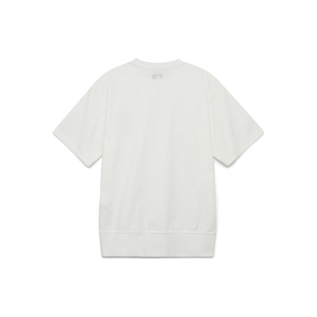 New MLB T Shirts Unisex White 3ATSD0133-50IVS