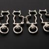 Zinc Zinc Alloy Cat Connecting Ring Gold Silver Plated Split Key Ring Connector  DIY Jewelry