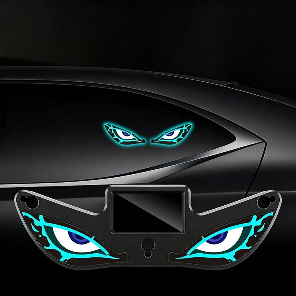 Wireless Solar LED Car Light Suction Cup Devil Eyes Car Light New Car Warning Light