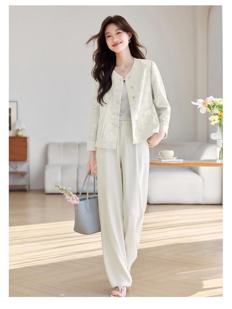 Damen Retro Stickmantel - Frühling/Herbst 2025 Mode für einen jugendlichen Look