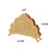Elegant Nordic Style Metal Tissue Holder With Floral Design Gold Finish Living Room Office Bathroom