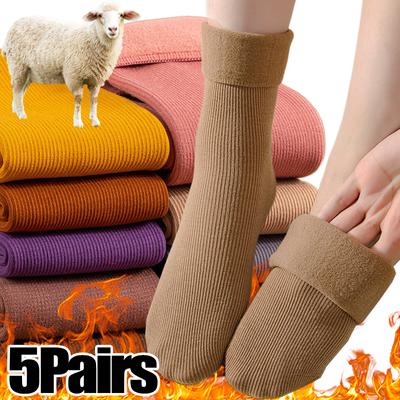 Verdickte Wollplüschsocken, warme Thermosocken für den Winter, Schneestiefelsocken für Damen und Herren, weiches Samtvlies, lange Socken für den Heimboden, Schlafsocken