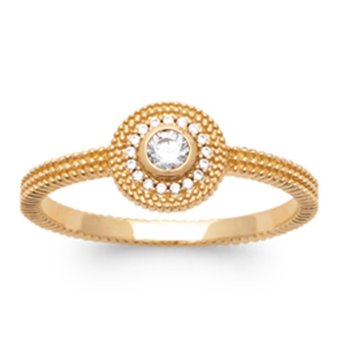 

Позолоченное кольцо Сисси золотисто-белое - 8 мм