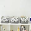 Storage Bins,Fabric Storage Baskets Towel Storage Bin Laundry Toy Basket W Drawstring Closure,Gray Elephant