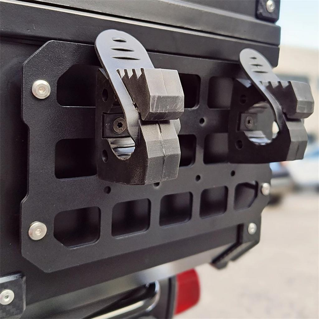 Motorcycle Top Case Panel Aluminum Alloy  Storage Box Universal Side Box Modular Organizer Quick-Mounting