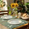 [Sage Green Floral Table] 4pcs/6pcs Sage Green Floral Nebula Pattern Table, 12x18inch Vintage Washable Seasonal Dining Table Decoration