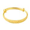 Gold-Plated Adjustable CNC Peacock Bangle - Women's Jewelry