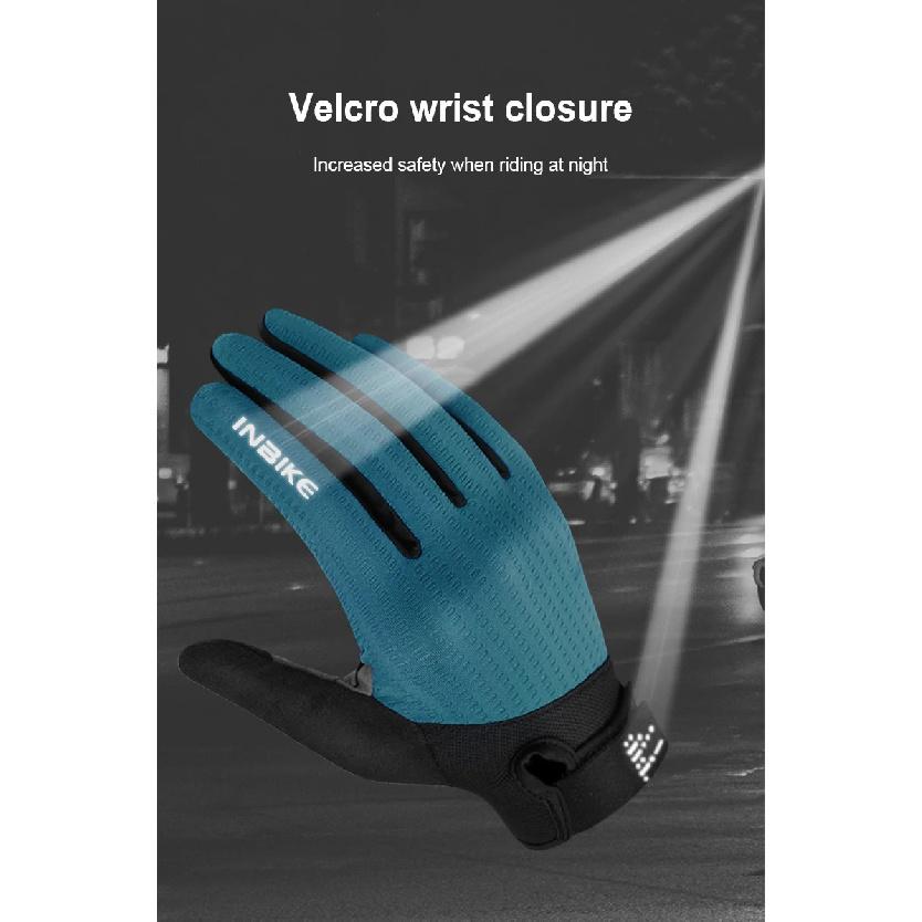 INBIKE 2023 MTB Cycling Gloves Gel Breathable Road Bike Riding Glove Touchsrceen Bicycle Gloves TPR Palm Pad Bike Accesssories