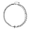 European-American Dark Cross Necklace: Men's Titanium Steel, Stylish Hip Hop Accessory