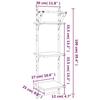 VidaXL 3-Tier Wall Shelves with Bars 2 Pcs Sonoma Grey 836261