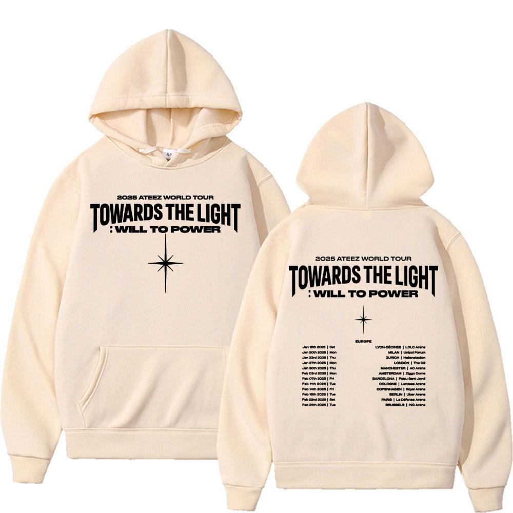 2025 Ateez World Tour Towards The Light: Bluzy Will To Power Męskie Damskie Koreańska Moda Wysoka Jakość Casualowa Bluza Pulower