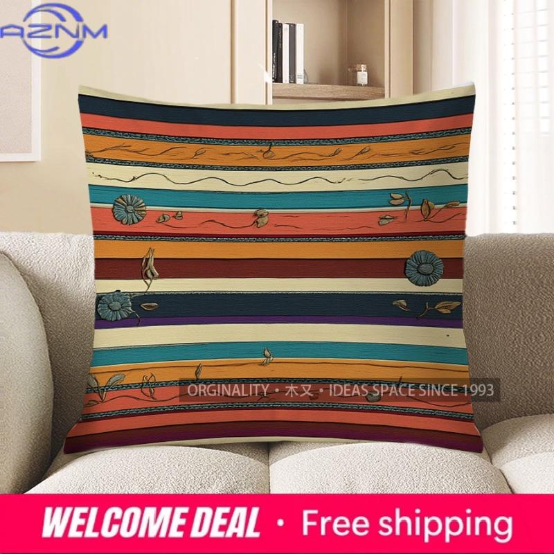 Home Decor Colorful Abstract Pattern Decorative Pillow Cover Pattern Cushion Cover Suitable For Sofa Bedroom Car Pillow Cover
