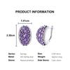 Exquisite 925 Sterling Silver Earrings Natural Amethyst Gemstones Light Luxury Fine Jewelry for Women's Banquet Gifts