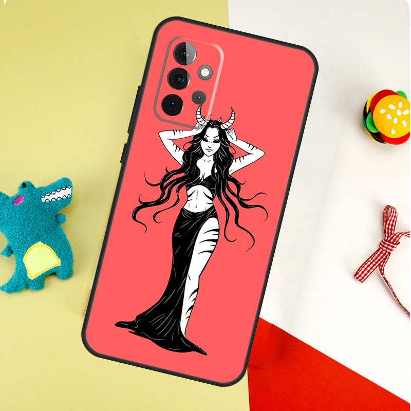 Devil Girl Woman For Samsung Galaxy A22 A32 A52 A54 A34 A14 A55 A35 A15 A53 A33 A13 A05 A06 A16 Phone Case