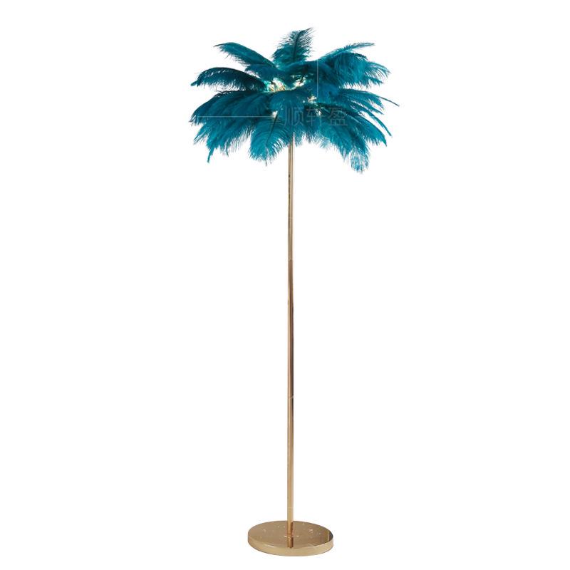 Nordic Ostrich Feather Floor Lamp - Bedroom & Living Room Decorative Light