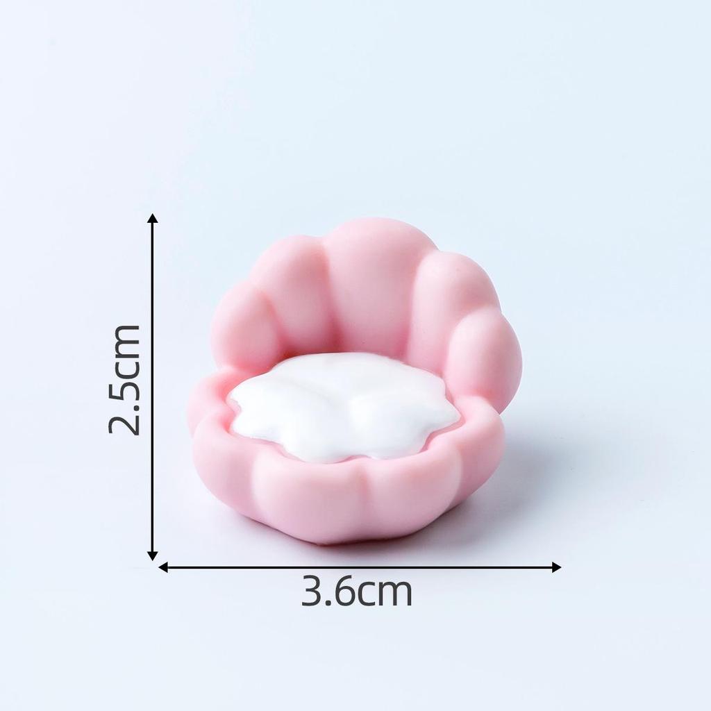 Ręcznie robiony różowy mini zestaw do salonu: Sofa, Łóżko, Stół, Szafa i Wystrój Domku dla Lalek