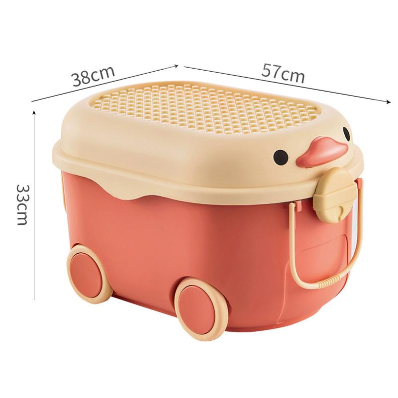 Детский ящик для хранения игрушек, хозяйственный контейнер для сортировки, пластиковый ящик большой емкости для хранения закусок и всякой всячины, органайзер для детской одежды L красный