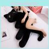 Plush Black Cat Pillow Large Cute Animal Toy For Bedroom Decor And Gift
