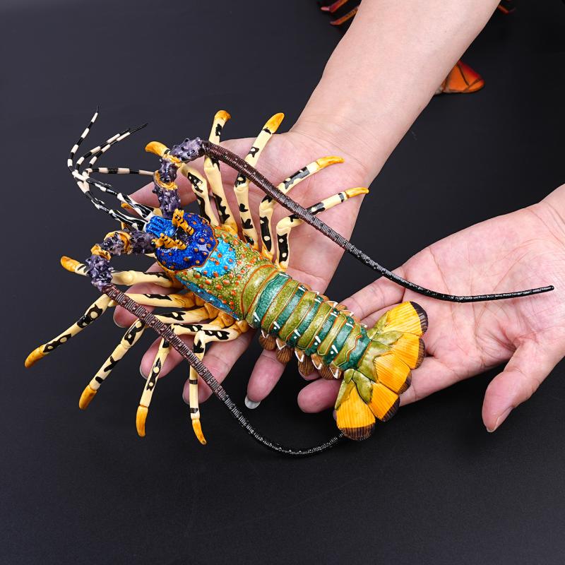 Grande Taille Animaux Marins Simulation Animaux Marins Figurines d'Action Bernard-l'ermite Poisson-lune Poulpe Homard Modèle Figurines Océaniques