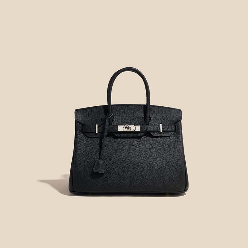 First Layer Cowhide Platinum Bag, High-end Fashion Temperament, Genuine Leather Women's Bag, Classic Versatile Handbag Tide