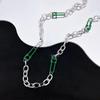 Green Pin Necklace Women's and Men's Trendy New Hip Hop Cold Wind Niche Sweater Sweater Chain Accessories
